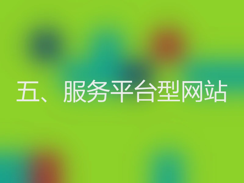 五、服务平台型网站