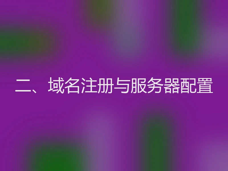 二、域名注册与服务器配置