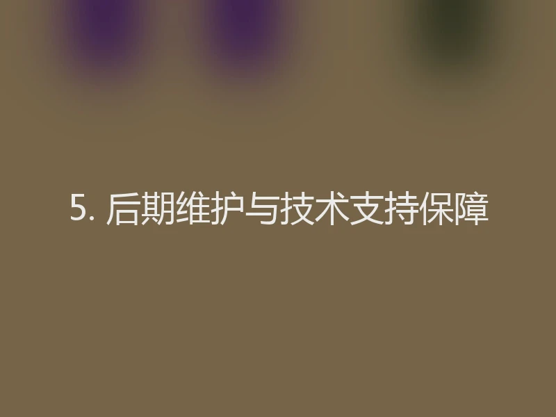 5. 后期维护与技术支持保障