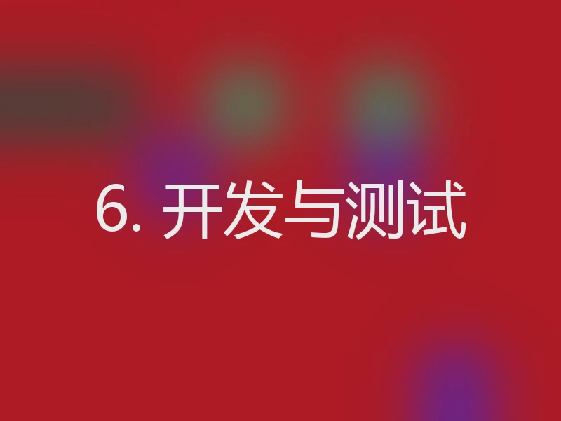 6. 开发与测试