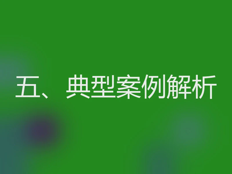 五、典型案例解析