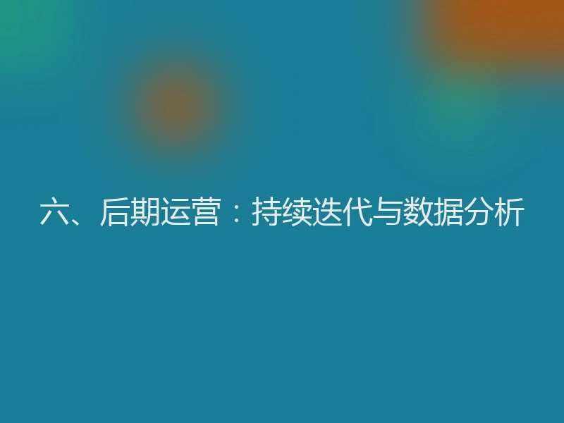 六、后期运营：持续迭代与数据分析