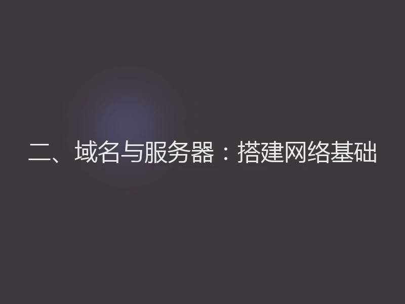二、域名与服务器：搭建网络基础