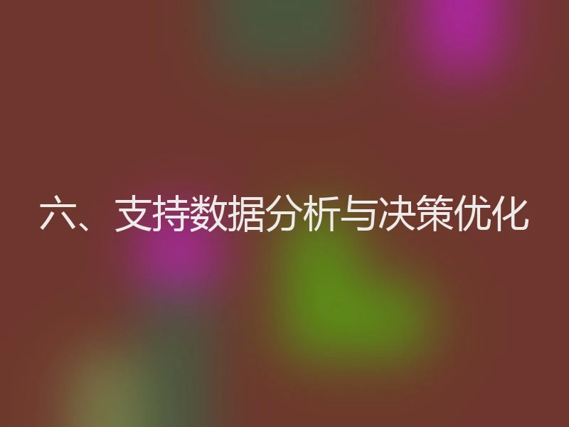 六、支持数据分析与决策优化