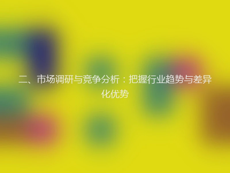 二、市场调研与竞争分析：把握行业趋势与差异化优势