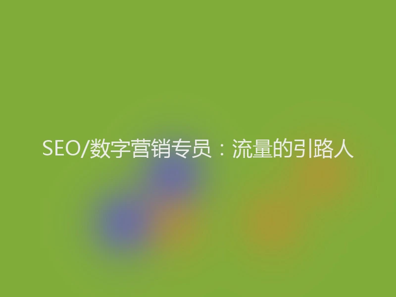 SEO/数字营销专员：流量的引路人