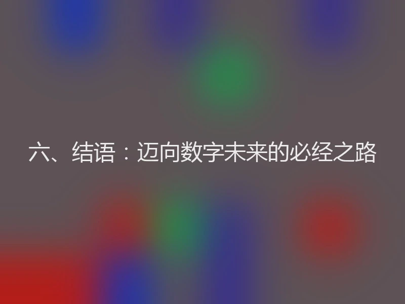 六、结语：迈向数字未来的必经之路