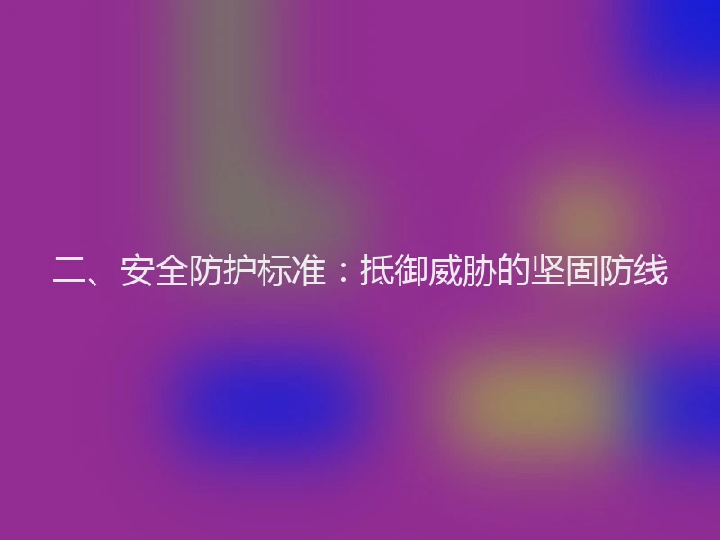 二、安全防护标准：抵御威胁的坚固防线