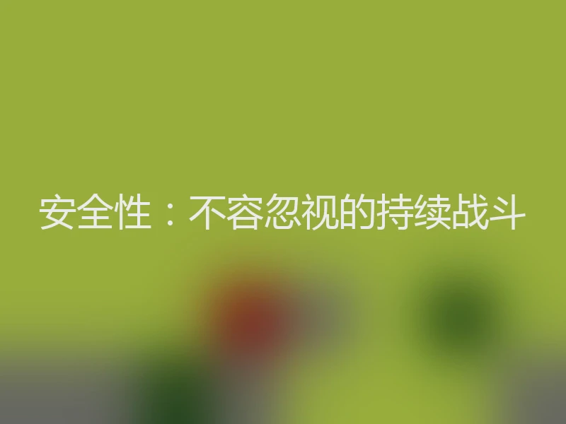 安全性：不容忽视的持续战斗