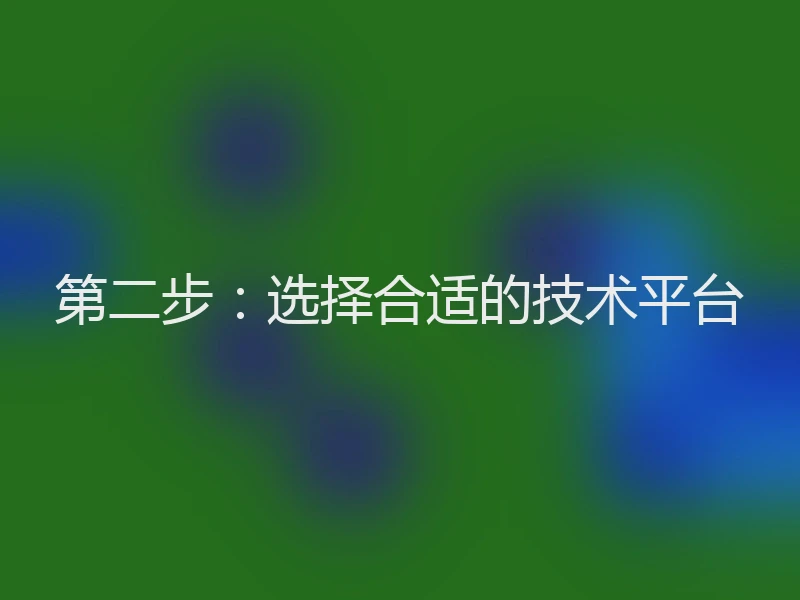 第二步:选择合适的技术平台