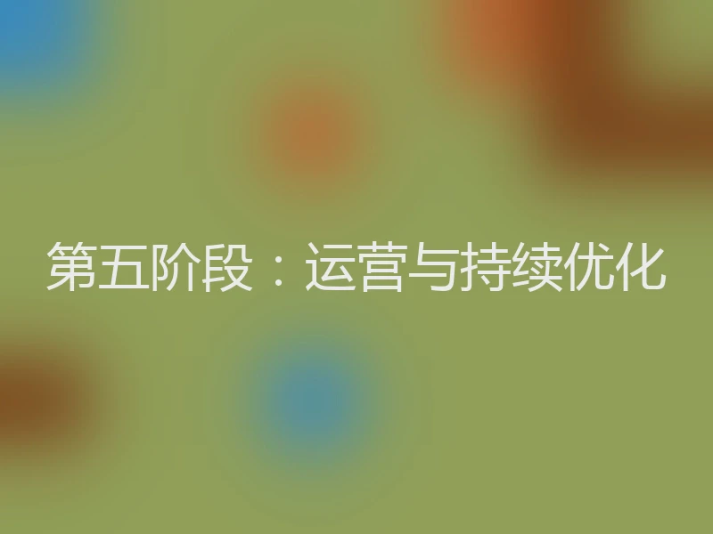 第五阶段：运营与持续优化