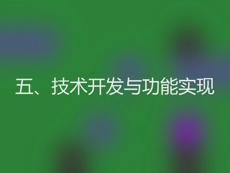 五、技术开发与功能实现