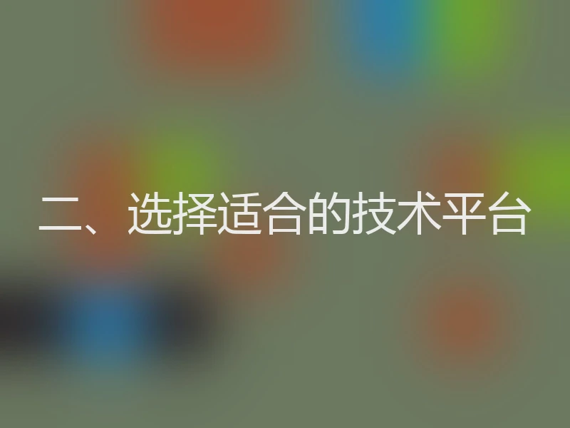 二、选择适合的技术平台