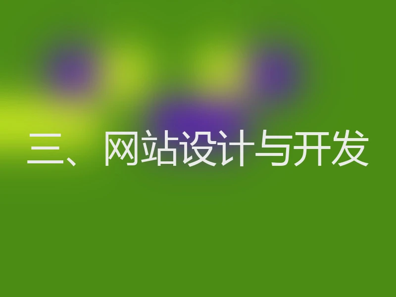 三、网站设计与开发