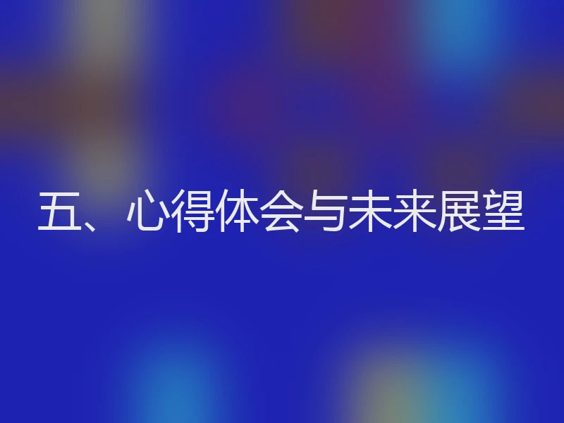 五、心得体会与未来展望