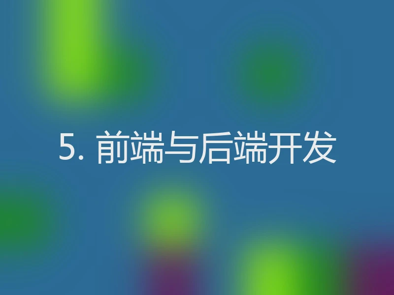 5. 前端与后端开发
