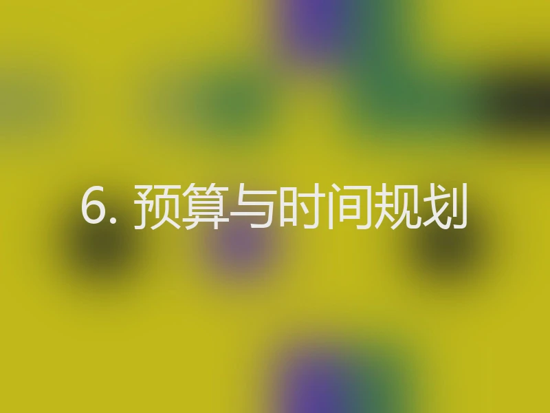 6. 预算与时间规划
