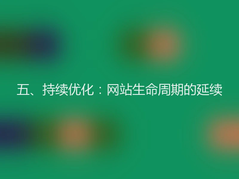 五、持续优化：网站生命周期的延续
