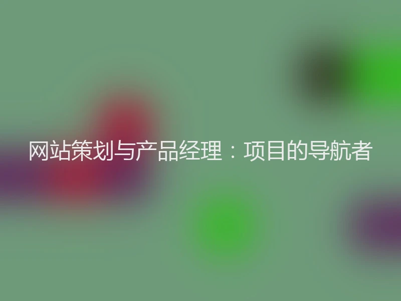 网站策划与产品经理：项目的导航者