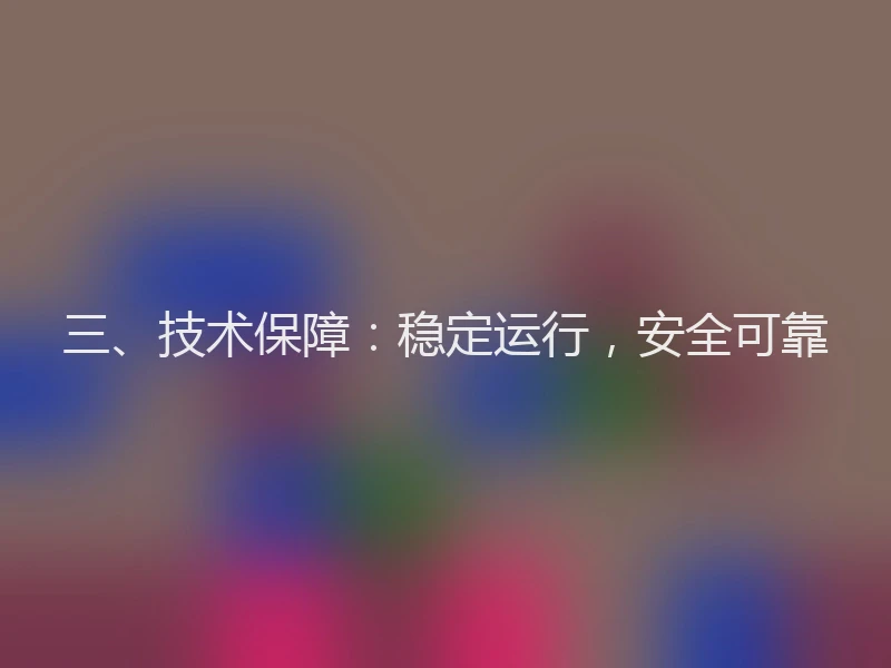 三、技术保障：稳定运行，安全可靠