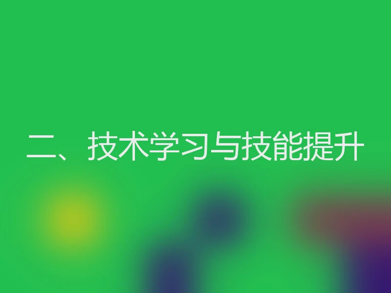 二、技术学习与技能提升