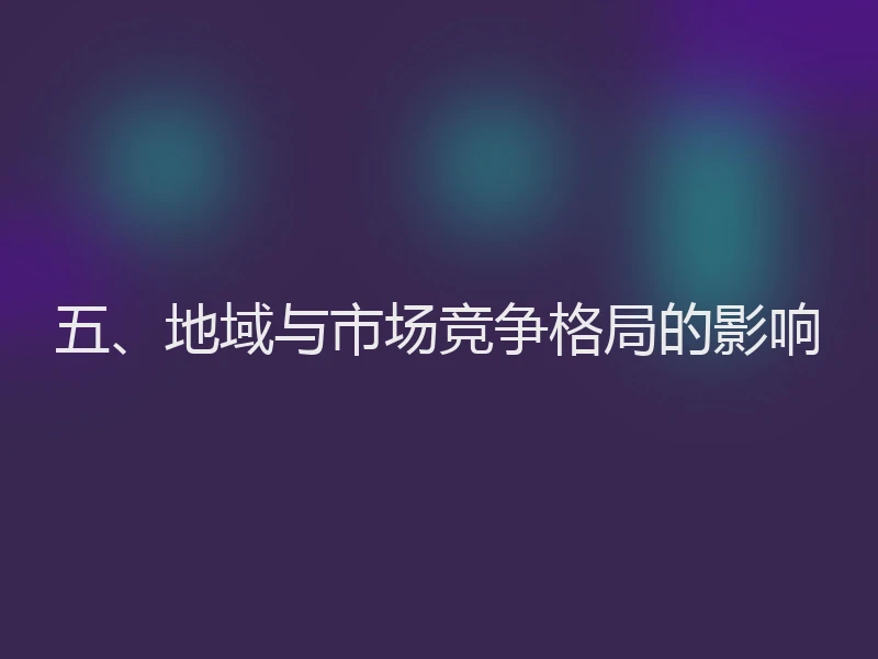 五、地域与市场竞争格局的影响