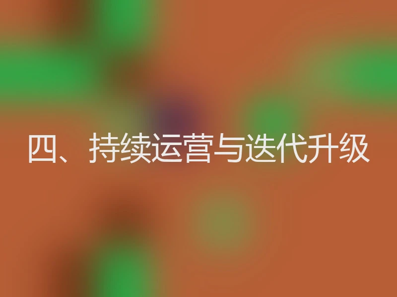 四、持续运营与迭代升级