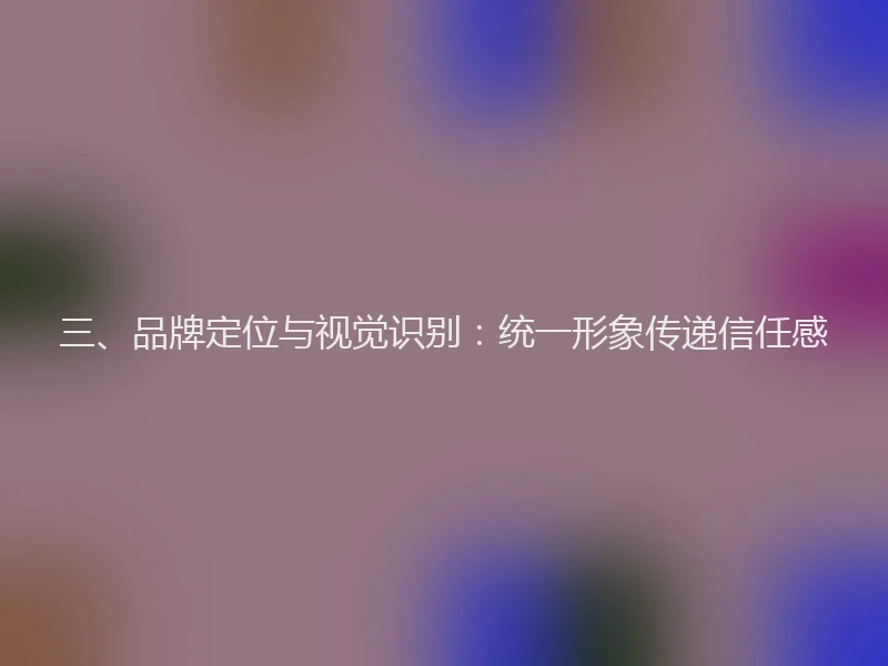 三、品牌定位与视觉识别：统一形象传递信任感