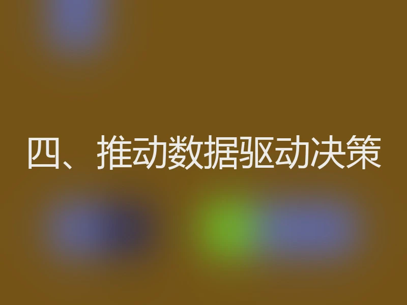 四、推动数据驱动决策