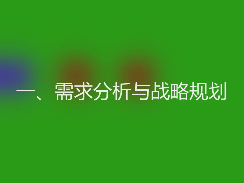 一、需求分析与战略规划