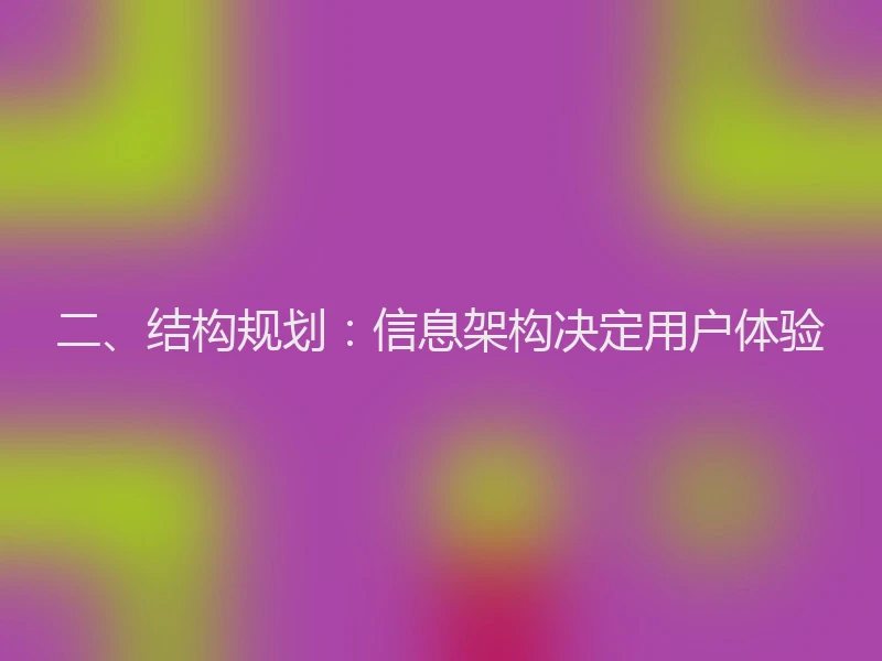 二、结构规划：信息架构决定用户体验