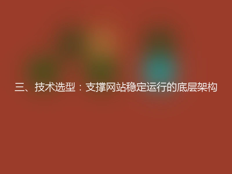 三、技术选型：支撑网站稳定运行的底层架构