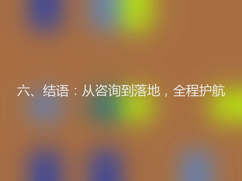 六、结语：从咨询到落地，全程护航