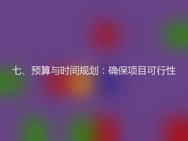 七、预算与时间规划：确保项目可行性