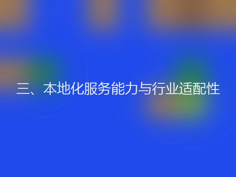 三、本地化服务能力与行业适配性
