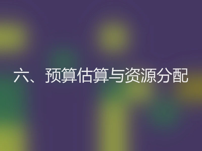 六、预算估算与资源分配