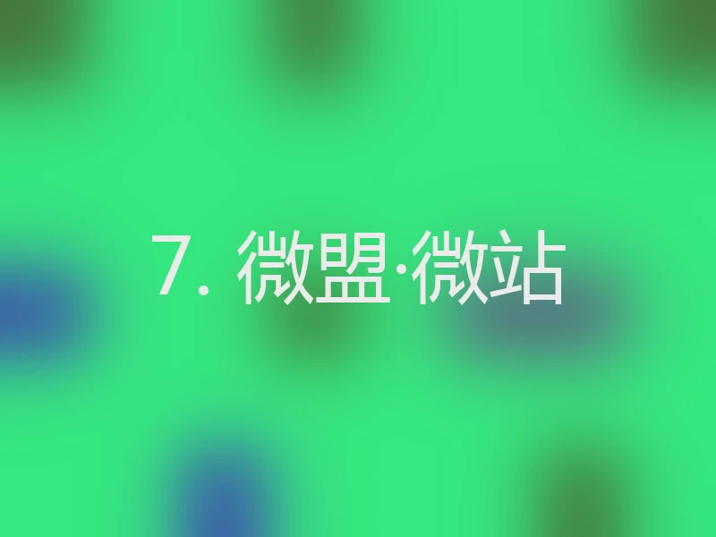 7. 微盟·微站