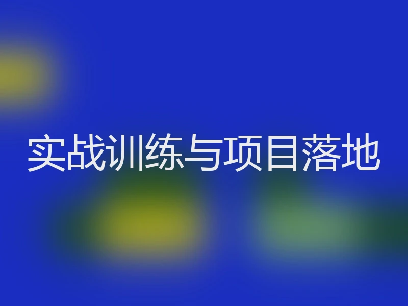 实战训练与项目落地