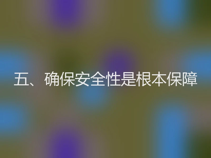 五、确保安全性是根本保障