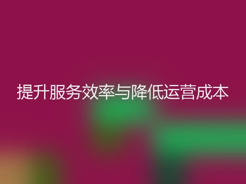 提升服务效率与降低运营成本