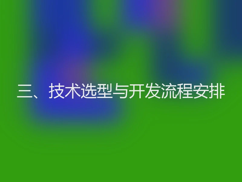 三、技术选型与开发流程安排