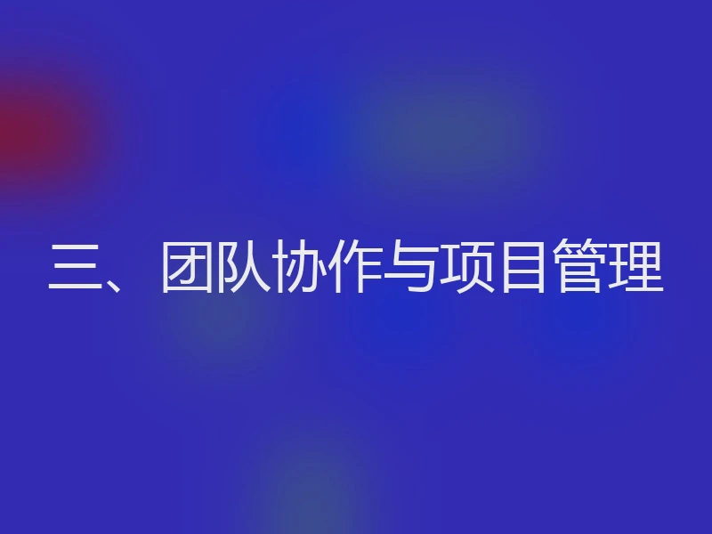 三、团队协作与项目管理