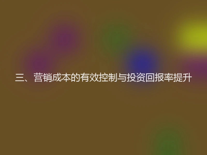 三、营销成本的有效控制与投资回报率提升