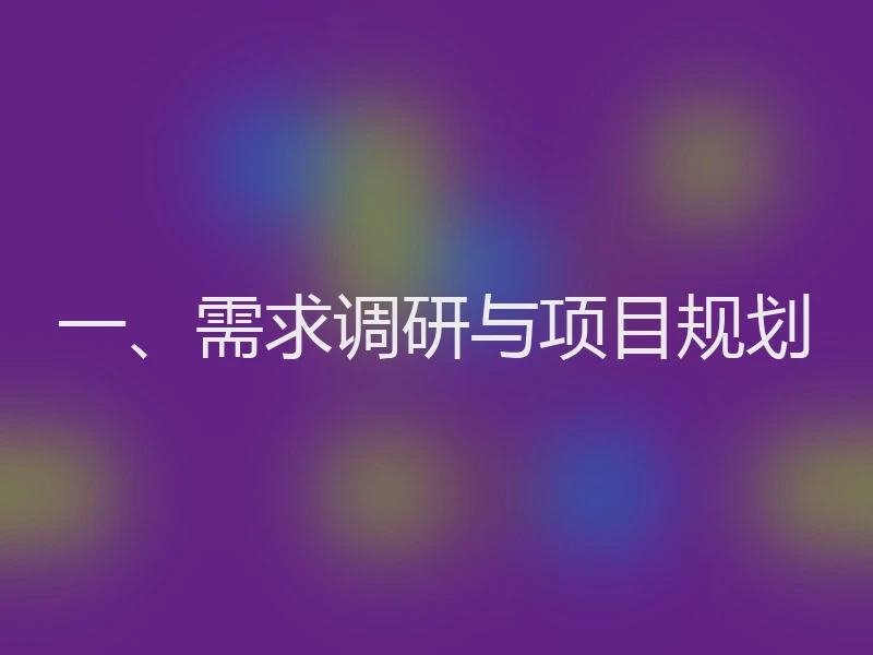一、需求调研与项目规划