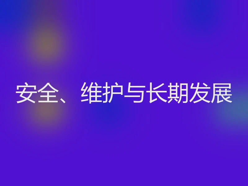 安全、维护与长期发展