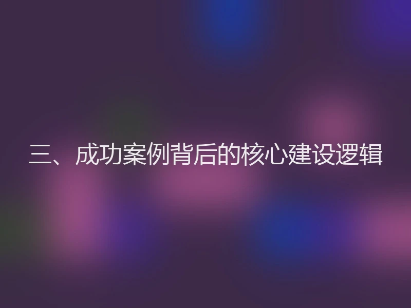 三、成功案例背后的核心建设逻辑