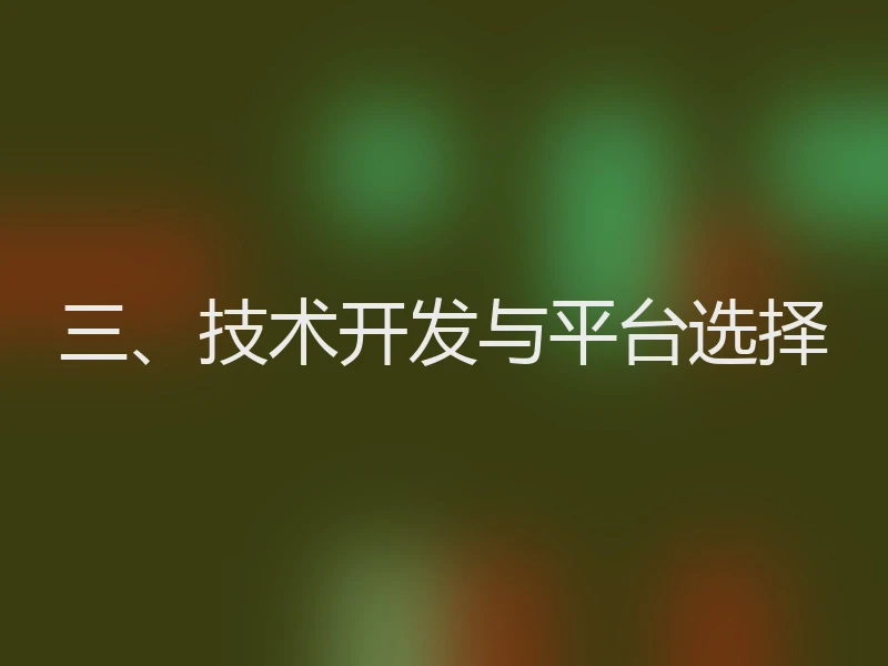 三、技术开发与平台选择