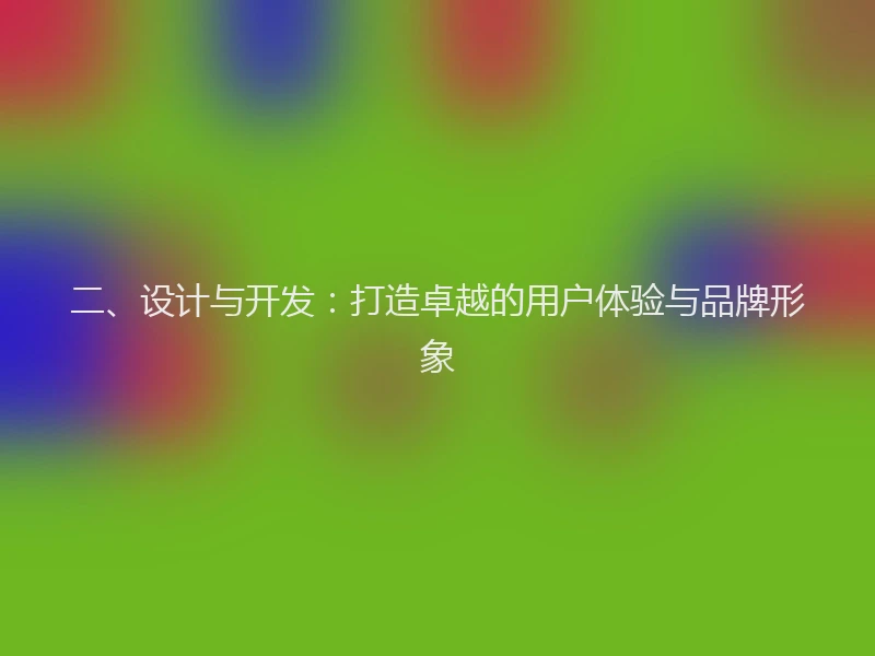 二、设计与开发:打造卓越的用户体验与品牌形象