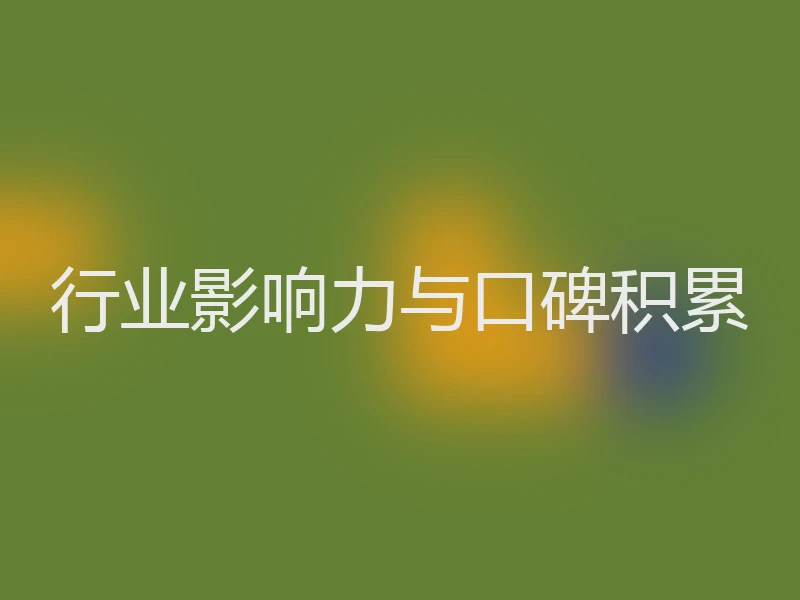 行业影响力与口碑积累