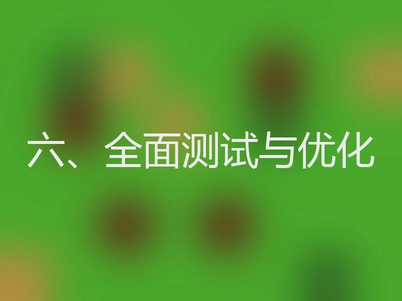 六、全面测试与优化